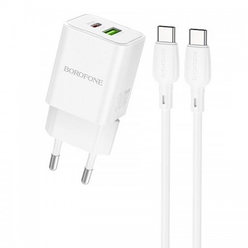 СЗУ Borofone BN14 Royal PD30W+QC3.0 (1USB-A/1C) + кабель Type-C to Type-C