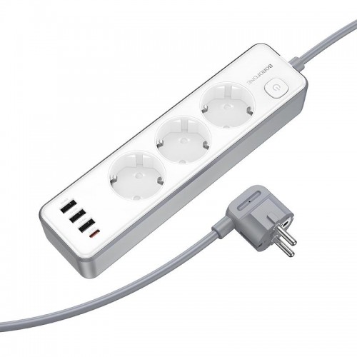 Удлинитель Borofone BAC9 Power PD20W (3USB-A/1C/3xSocket) (2m)