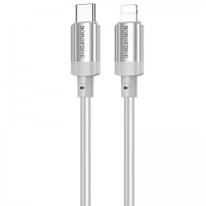 Дата кабель Borofone BX108 Start silicone Type-C to Lightning 27W (1m)