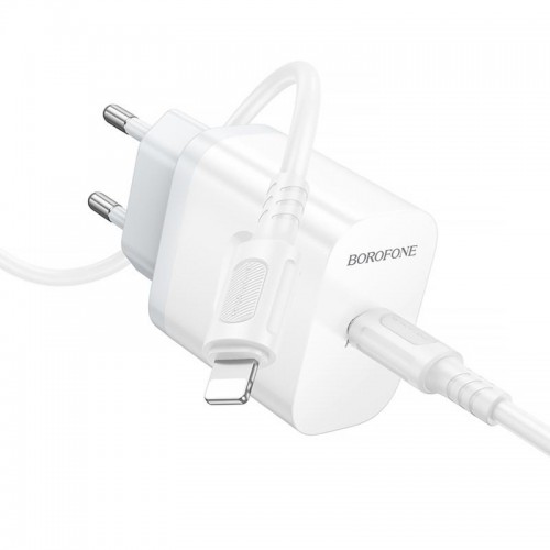 МЗП Borofone BA99A Breeze PD20W (1USB-C) + кабель Type-C to Lightning