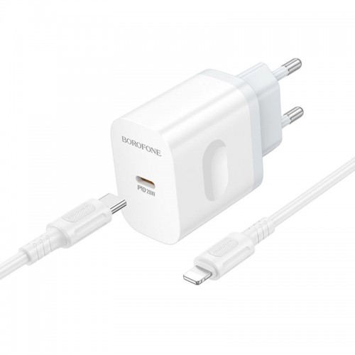 МЗП Borofone BA99A Breeze PD20W (1USB-C) + кабель Type-C to Lightning