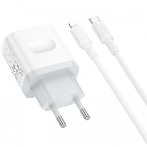 МЗП Borofone BA99A Breeze PD20W (1USB-C) + кабель Type-C to Lightning