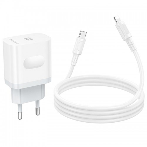 МЗП Borofone BA99A Breeze PD20W (1USB-C) + кабель Type-C to Lightning