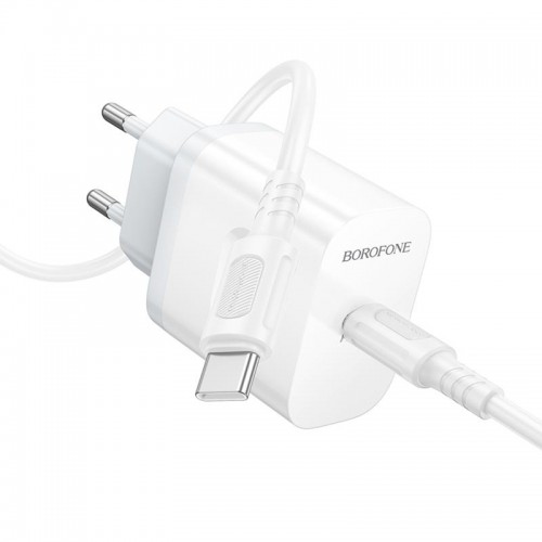 МЗП Borofone BA99A Breeze PD20W (1USB-C) + кабель Type-C to Type-C