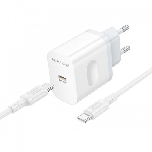 МЗП Borofone BA99A Breeze PD20W (1USB-C) + кабель Type-C to Type-C