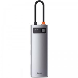 Переходник HUB Baseus Metal Gleam Series 8-in-1 Multifunctional Type-C (CAHUB-CV0G)