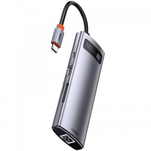 Переходник HUB Baseus Metal Gleam Series 8-in-1 Multifunctional Type-C (CAHUB-CV0G)