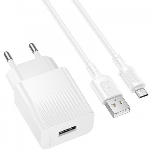 СЗУ Borofone BAS71A Source 10.5W (1USB-A) + кабель USB to MicroUSB