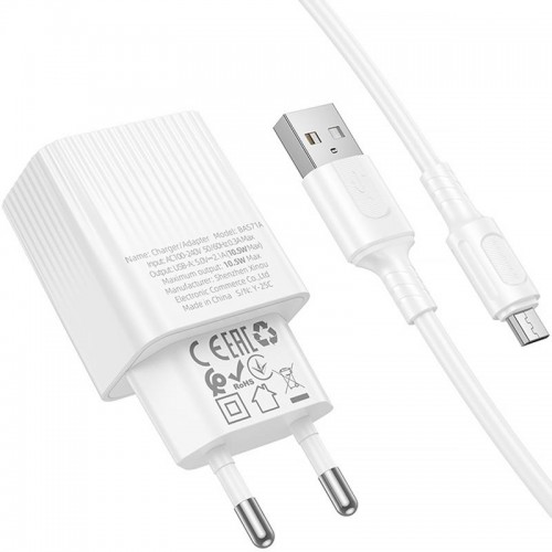 СЗУ Borofone BAS71A Source 10.5W (1USB-A) + кабель USB to MicroUSB