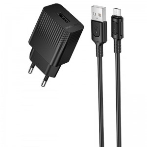 СЗУ Borofone BAS71A Source 10.5W (1USB-A) + кабель USB to MicroUSB