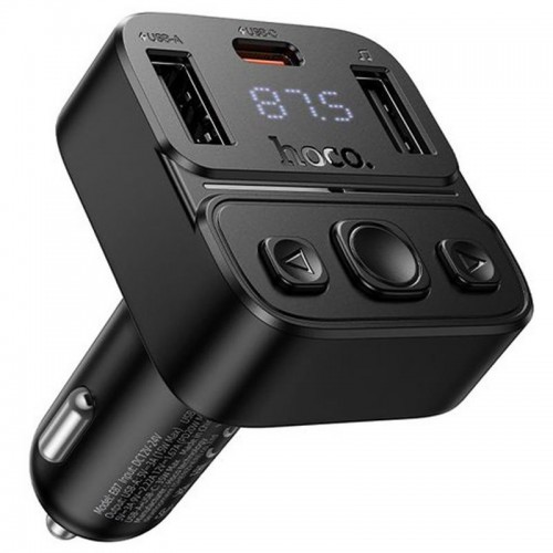 АЗУ FM модулятор Hoco E87 Delta 35W (1USB-A/1C)