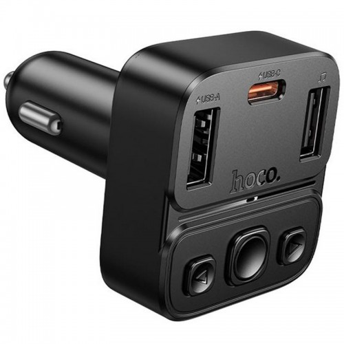 АЗУ FM модулятор Hoco E87 Delta 35W (1USB-A/1C)
