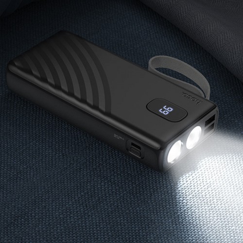Power Bank Hoco J129A Nature flashlight 20000 mAh Black