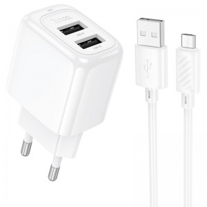 МЗП Hoco CS51A Surplus (2USB-A) + кабель USB to MicroUSB
