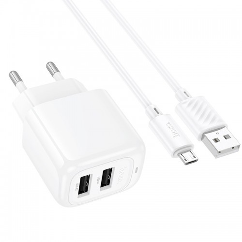 МЗП Hoco CS51A Surplus (2USB-A) + кабель USB to MicroUSB