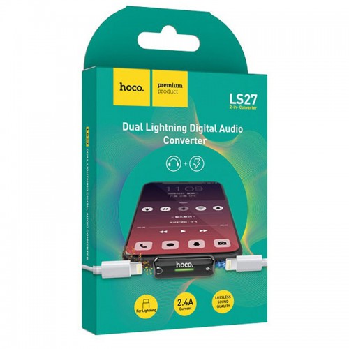 Переходник Hoco LS27 Dual Lightning
