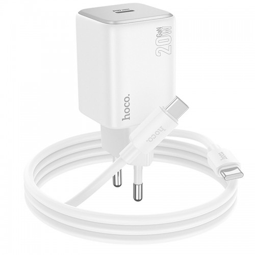 СЗУ Hoco N40 Mighty PD20W (1USB-C) + кабель Type-C to Type-C