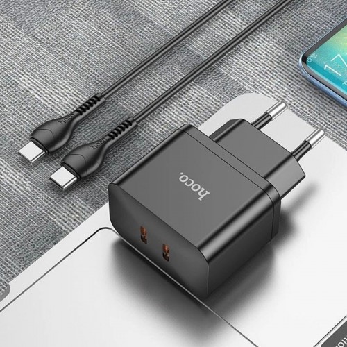 СЗУ Hoco N29 PD35W (2USB-C) + кабель Type-C to Type-C
