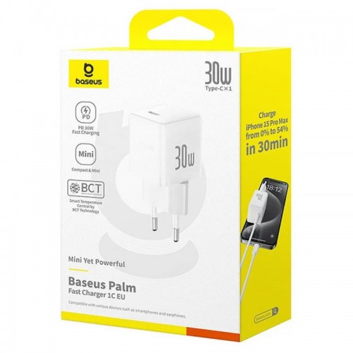 МЗП Baseus Palm Fast Charger 30W (1USB-C) (P10111605113-00)