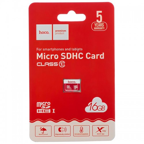 Карта памяти Hoco microSDHC Class 10 - 16GB (без адаптера)
