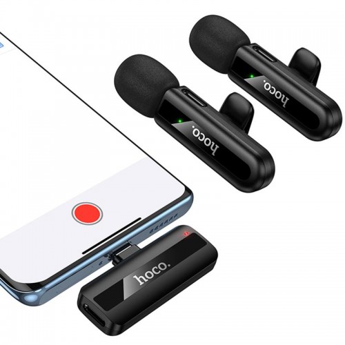 Петличний бездротовий мікрофон Hoco L20A Mini Voice (Lightning/Type-C) 60 mAh