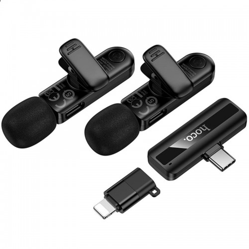 Петличний бездротовий мікрофон Hoco L20A Mini Voice (Lightning/Type-C) 60 mAh