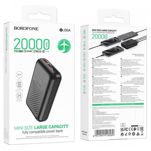 Power Bank Borofone BJ30A Starlight 22.5W+PD20W 20000 mAh