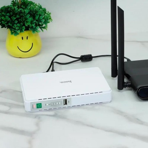 Источник бесперебойного питания Hoco DB25 Plus Smart Mini UPS для роутеров 5V/9V/12V 10000 mAh