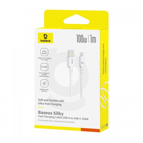 Дата кабель Baseus Silky Series OS Fast Charging USB to Type-C 100W (1m) (P10377703)