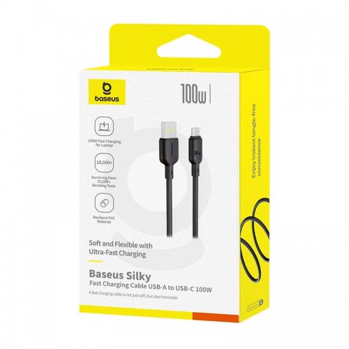 Дата кабель Baseus Silky Series OS Fast Charging USB to Type-C 100W (2m) (P10377703)