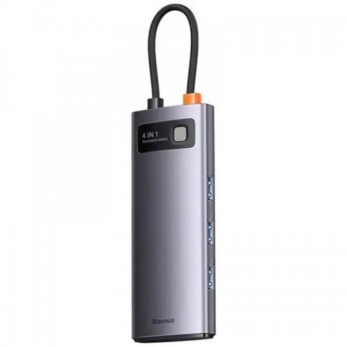 Перехідник HUB Baseus Metal Gleam Series 4-in-1 4xUSB3.0 (WKWG070013)