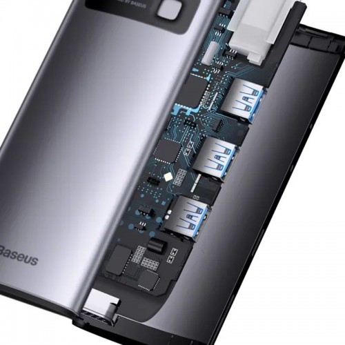 Перехідник HUB Baseus Metal Gleam Series 6-in-1 Multifunctional Type-C (WKWG080013)