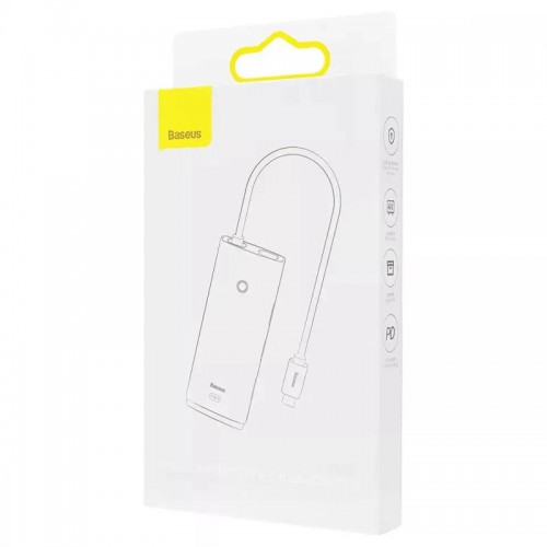 Перехідник HUB Baseus Lite Series 5in1 (Type-C to HDMI + 3xUSB 3.0 + PD) (WKQX04)