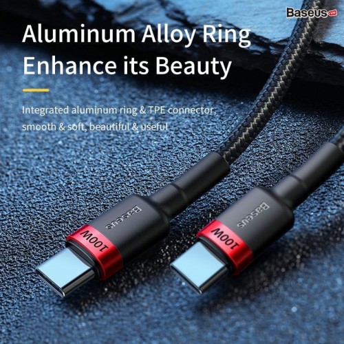 Дата кабель Baseus Cafule Type-C to Type-C PD2.0 100W (2m) (CATKLF-AL)