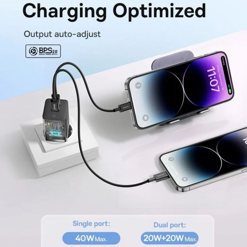 МЗП Baseus GaN5 Pro OS + Type-C to Type-C 40W (CCGP18010)