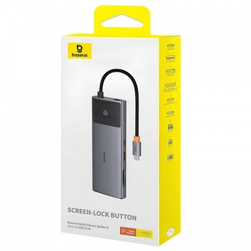 Перехідник HUB Baseus Metal Gleam Series II OS 10in1 (B00061800123-00)