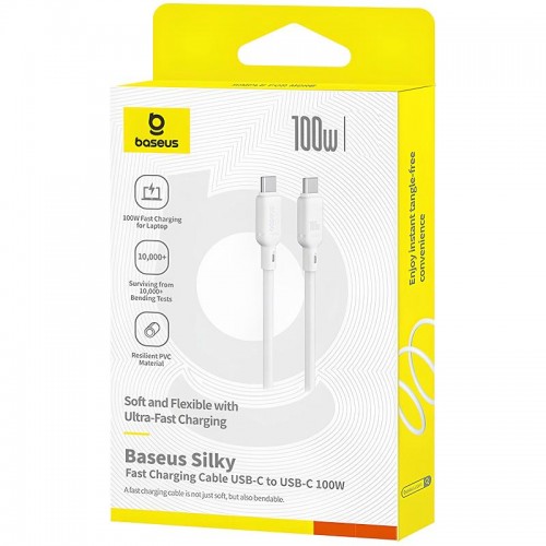 Дата кабель Baseus Silky Series OS Fast Charging Type-C to Type-C 100W (2m) (P10377704)