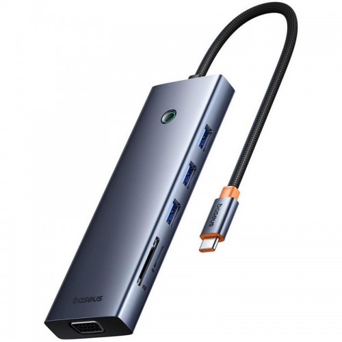 Перехідник HUB Baseus UltraJoy 10-Port (Type-C to HDMI+VGA+USB3.0*3+PD+RJ45+SD/TF3+3.5mm) (80C8)