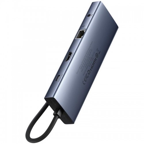 Перехідник HUB Baseus UltraJoy 10-Port (Type-C to HDMI+VGA+USB3.0*3+PD+RJ45+SD/TF3+3.5mm) (80C8)