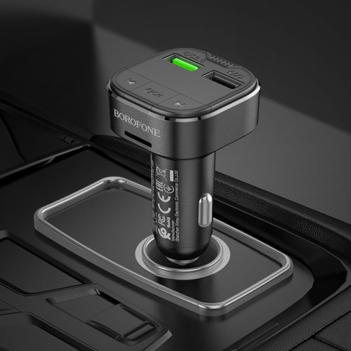 АЗУ FM модулятор Borofone BC43 Flash QC3.0