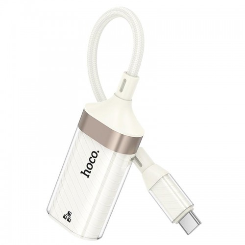Переходник Hoco UA41B Crystal Type-C to RJ45 100 Mbs (0.15m)