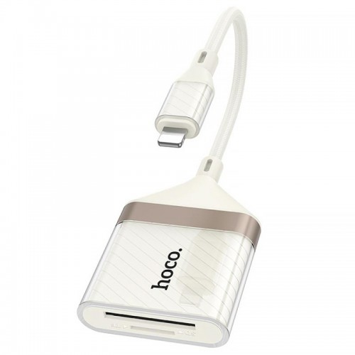Переходник Hoco UA40 Crystal 2in1 Lightning to SD/TF (0.15m)