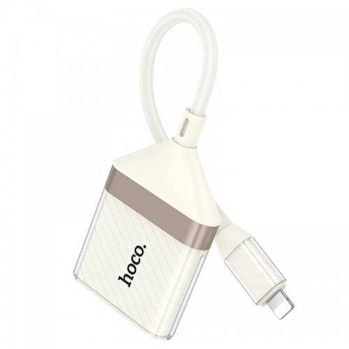 Переходник Hoco UA40 Crystal 2in1 Lightning to SD/TF (0.15m)