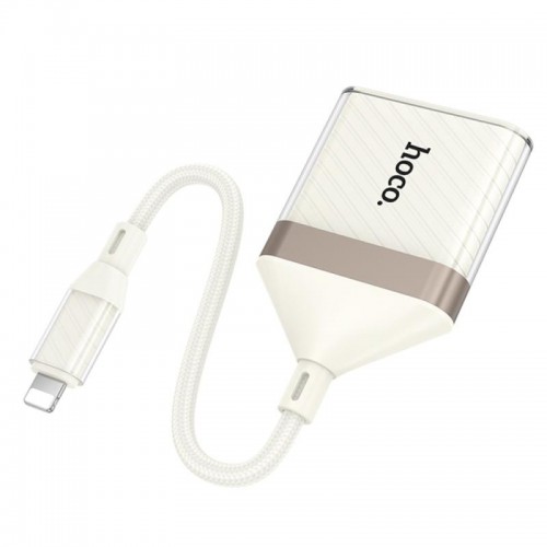 Переходник Hoco UA40 Crystal 2in1 Lightning to SD/TF (0.15m)