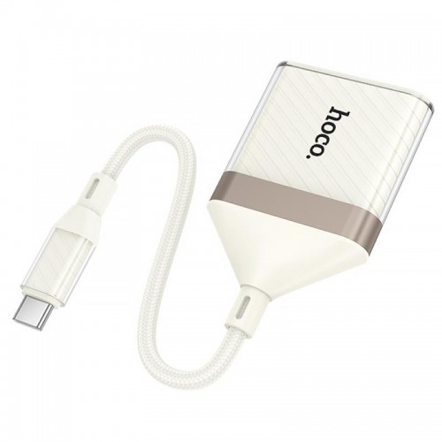 Переходник Hoco UA40A Crystal 2in1 Type-C to SD/TF (0.15m)