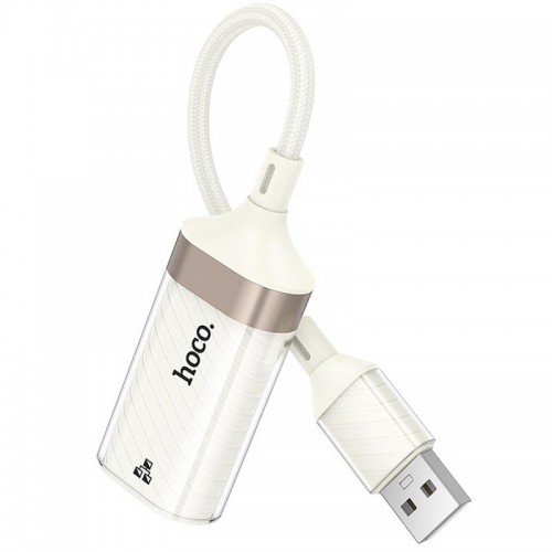 Переходник Hoco UA41 Crystal USB to RJ45 100 Mbs (0.15m)