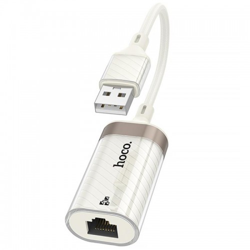 Переходник Hoco UA41 Crystal USB to RJ45 100 Mbs (0.15m)