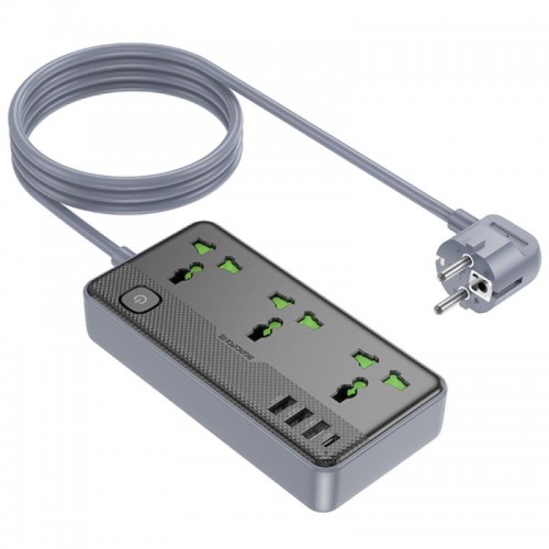 Удлинитель Borofone BAC2A (3USB-A/1C/3xSocket) (1.5m)