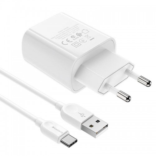 МЗП Borofone BA58A with digital display 2.4A (2USB-A) + кабель USB to Type-C