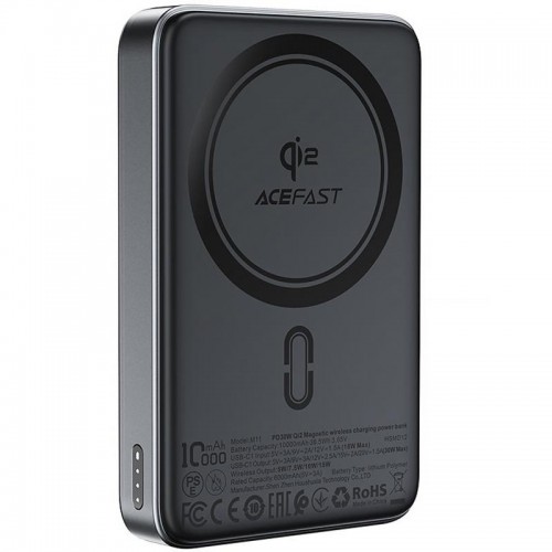 Power Bank Acefast M11 30W Qi2 з БЗП 10000 mAh (Black)